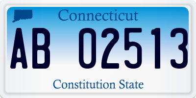 CT license plate AB02513