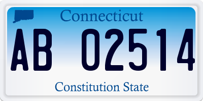 CT license plate AB02514