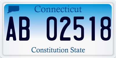 CT license plate AB02518