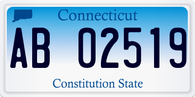 CT license plate AB02519