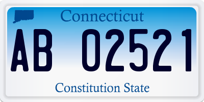 CT license plate AB02521