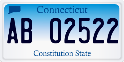 CT license plate AB02522