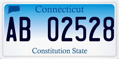 CT license plate AB02528