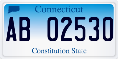 CT license plate AB02530