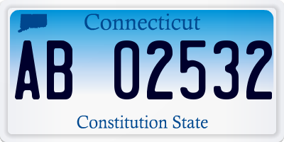 CT license plate AB02532