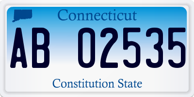 CT license plate AB02535