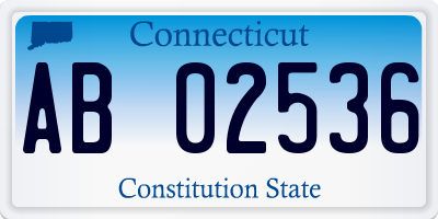 CT license plate AB02536