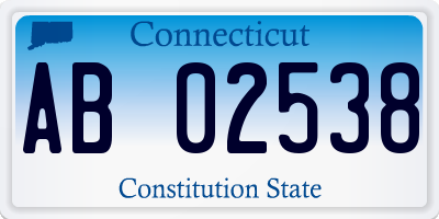 CT license plate AB02538