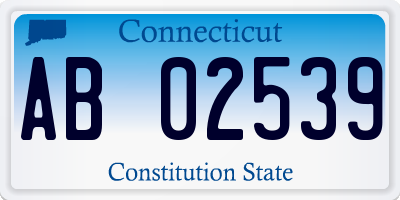 CT license plate AB02539