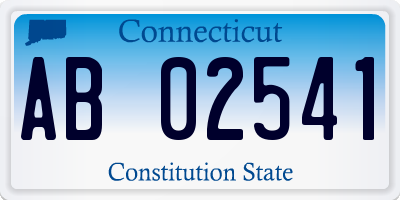 CT license plate AB02541