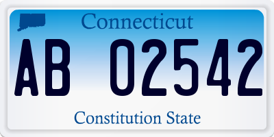 CT license plate AB02542