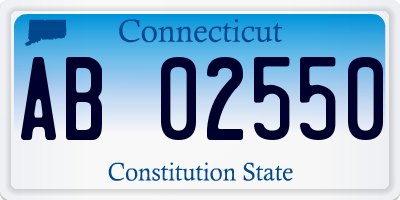 CT license plate AB02550