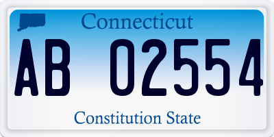CT license plate AB02554