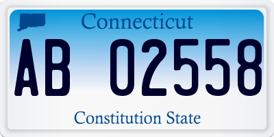 CT license plate AB02558