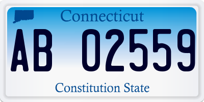 CT license plate AB02559
