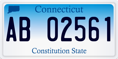 CT license plate AB02561