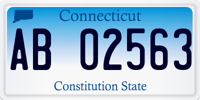 CT license plate AB02563