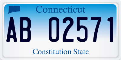 CT license plate AB02571