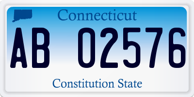 CT license plate AB02576