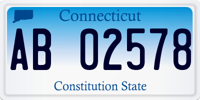 CT license plate AB02578