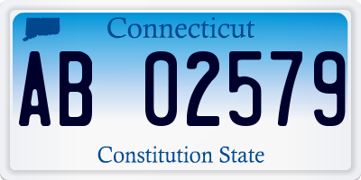 CT license plate AB02579