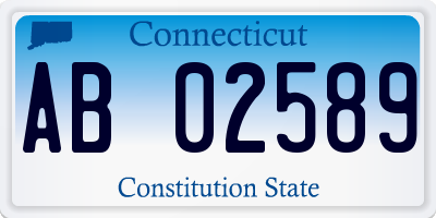 CT license plate AB02589