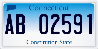 CT license plate AB02591