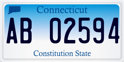 CT license plate AB02594