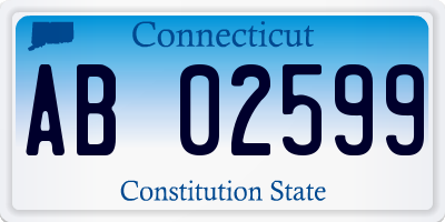 CT license plate AB02599