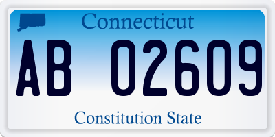 CT license plate AB02609