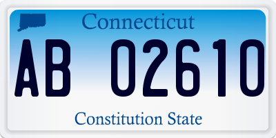 CT license plate AB02610