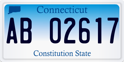 CT license plate AB02617