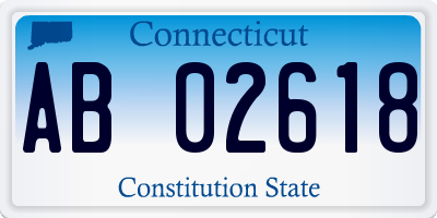 CT license plate AB02618