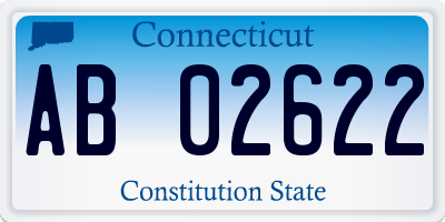 CT license plate AB02622