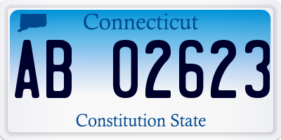 CT license plate AB02623