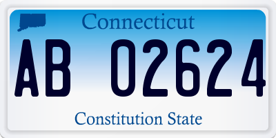 CT license plate AB02624