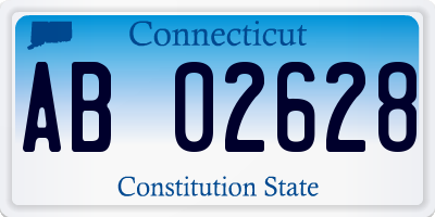 CT license plate AB02628