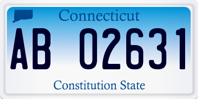 CT license plate AB02631