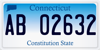 CT license plate AB02632