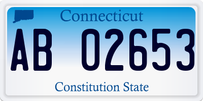 CT license plate AB02653