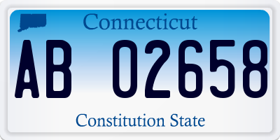 CT license plate AB02658