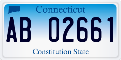 CT license plate AB02661