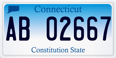 CT license plate AB02667