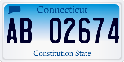 CT license plate AB02674
