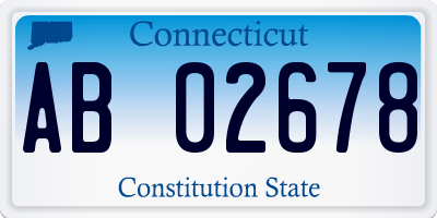 CT license plate AB02678