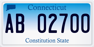 CT license plate AB02700