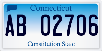 CT license plate AB02706