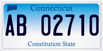 CT license plate AB02710