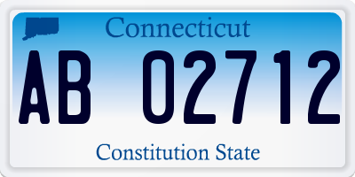 CT license plate AB02712