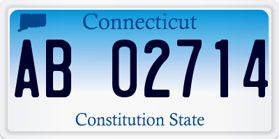 CT license plate AB02714